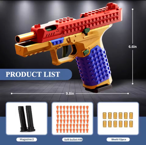 BrickBlaster Soft Bullet Toy Gun