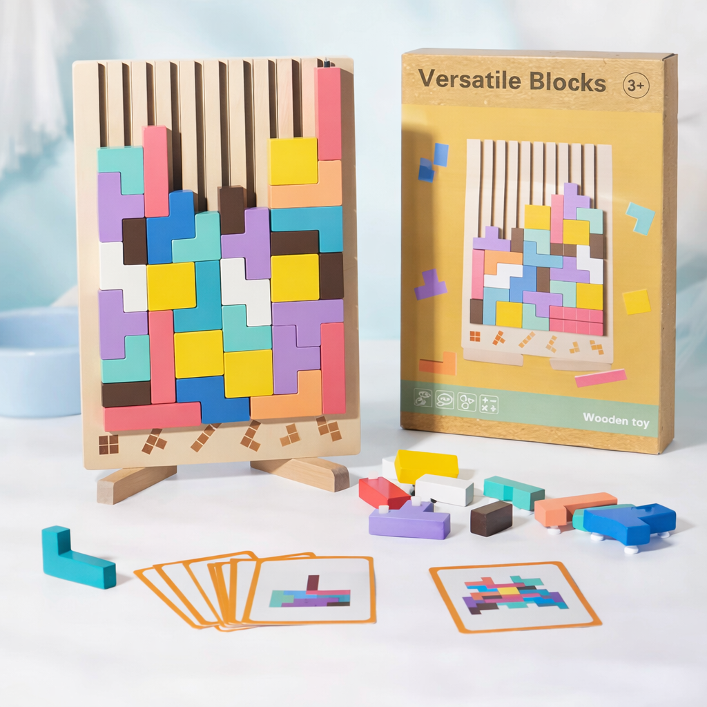 ColorStack Wooden Puzzle Board